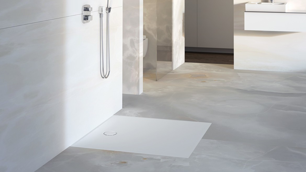 Bathroom with Geberit shower surface setaplano