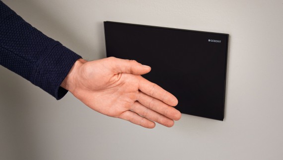 Geberit Sigma80 touchless actuator plate in a square design