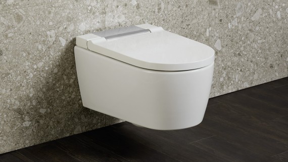 The Geberit AquaClean Sela is purist and elegant.