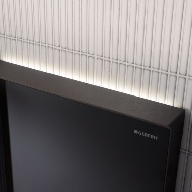 Orientation light on the Geberit Monolith Plus black