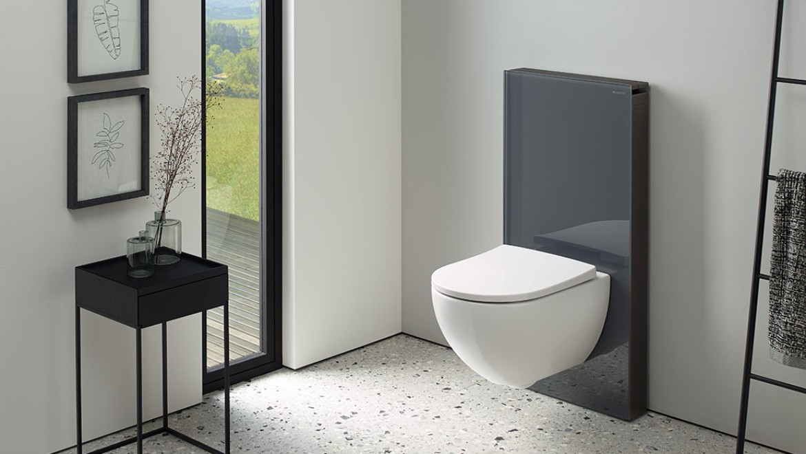 Geberit Monolith sanitary module in lava