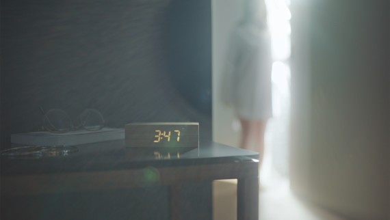 Alarm clock in the bathroom