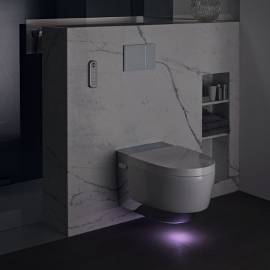 Geberit AquaCLean Mera Comfort chrome with orientation light