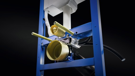 Geberit Duofix with prepared outlet mounting and communication connection box Geberit Duofix with prepared outlet mounting and communication connection box