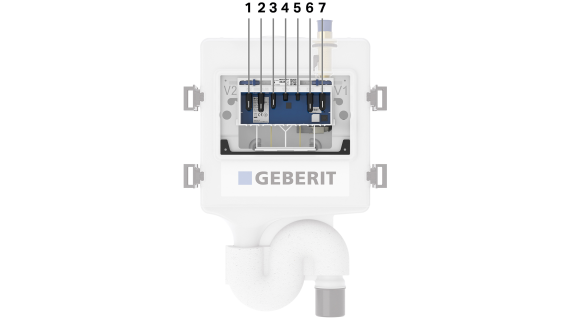 The Geberit HS50 hygiene flush unit (© Geberit)