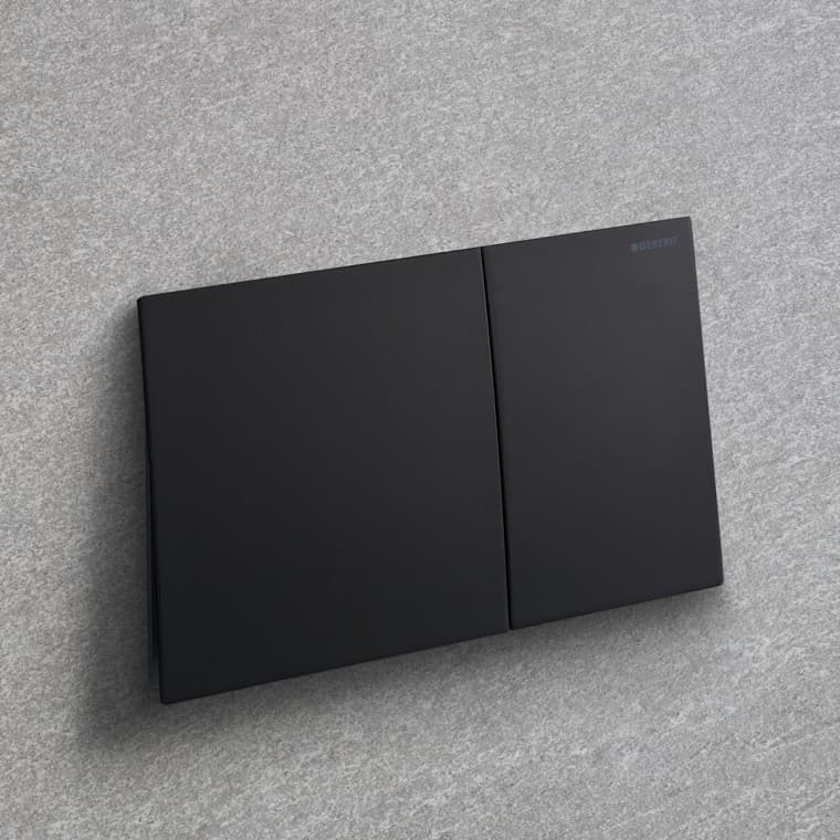 Geberit Sigma70 in black matt with easy-to-clean coating Geberit Sigma70 in black matt with easy-to-clean coating