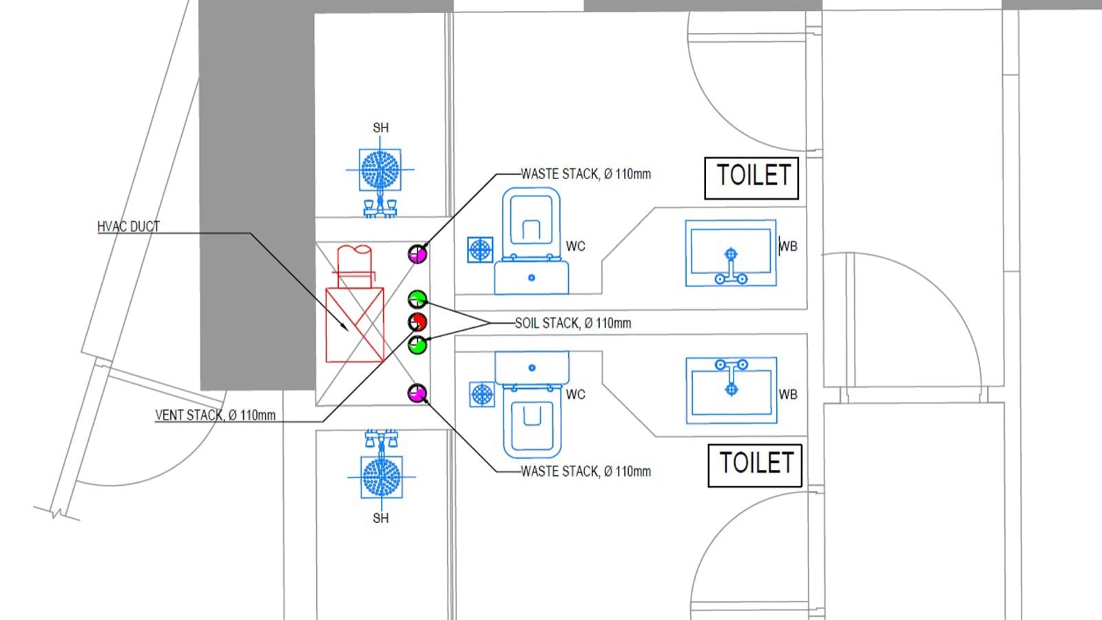 Original plan with PVC pipework Original plan with PVC pipework