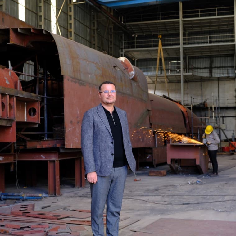 Managing Director Onun Tekir in one of the workshops at the ADA Yachting shipyard in Bodrum. A 50 metre yacht is being built here for an Italian customer (© Serkan Ali Çiftçi) Managing Director Onun Tekir in one of the workshops at the ADA Yachting shipyard in Bodrum. A 50 metre yacht is being built here for an Italian customer (© Serkan Ali Çiftçi)