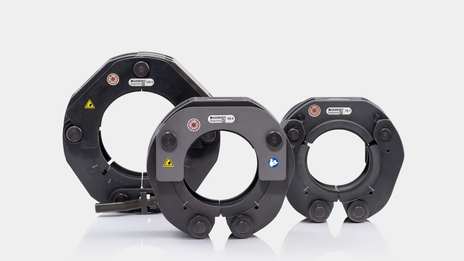 Geberit pressing collars with snap lock