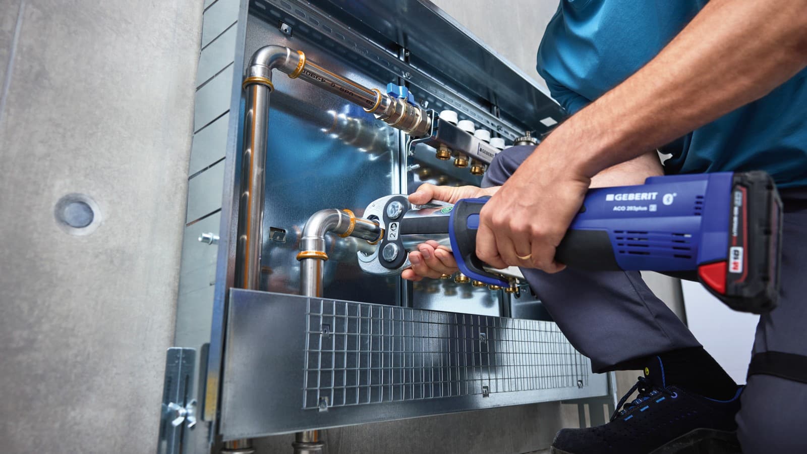 Geberit Mapress Therm processing in heating installation